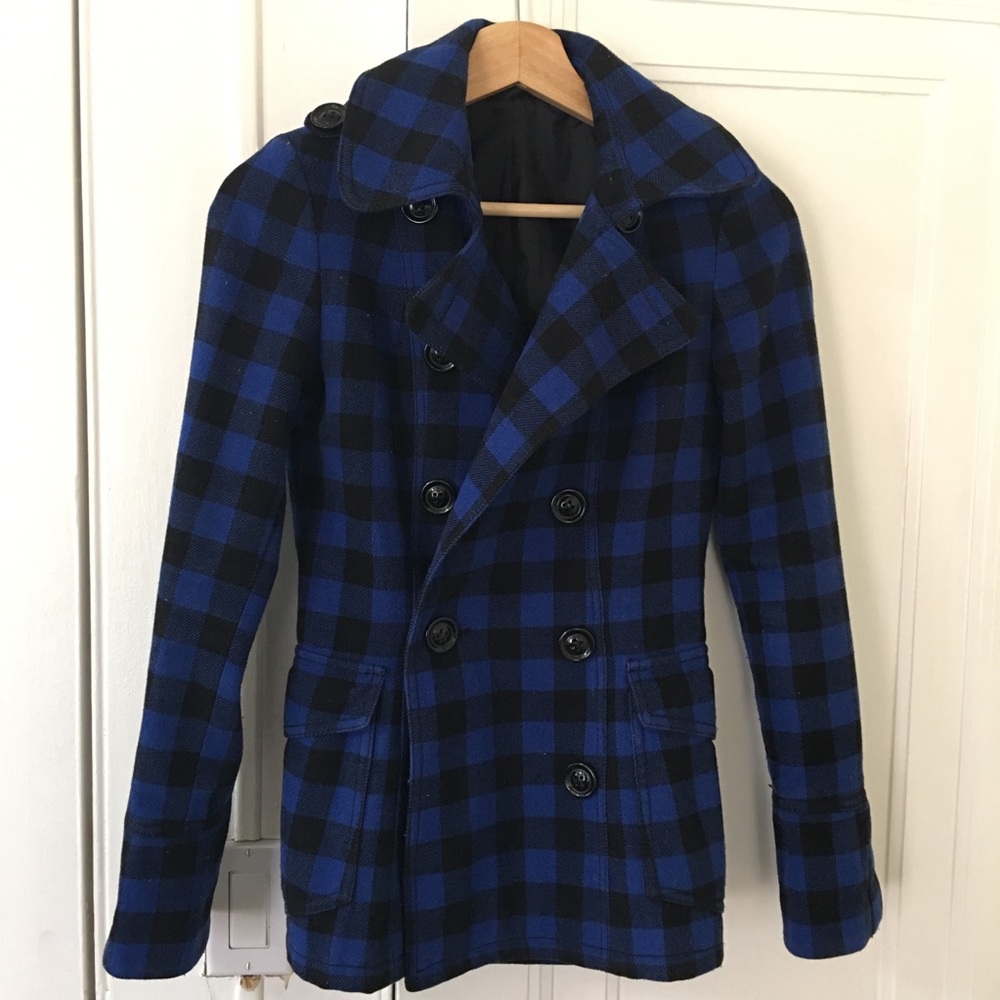 H&M blue black jacket